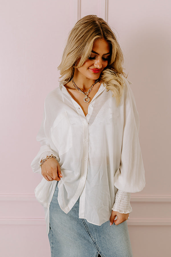 Premium Ivory Button-Up Blouse – Ultimate Elegance & Style