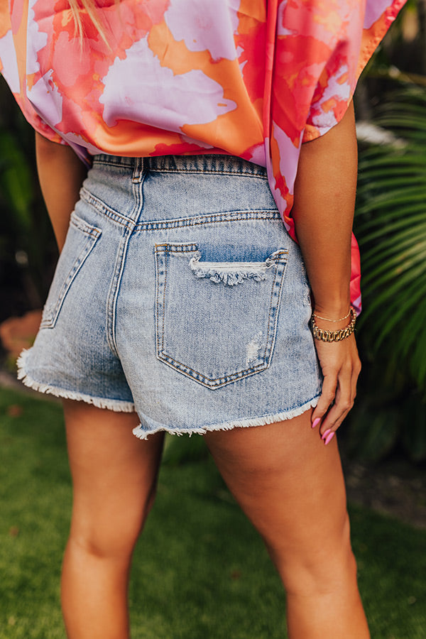 Ultimate Jillie High Waist Distressed Denim Shorts