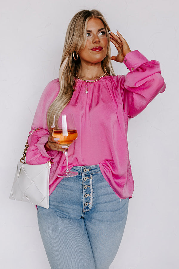 Premium Guava Elegance Shift Top