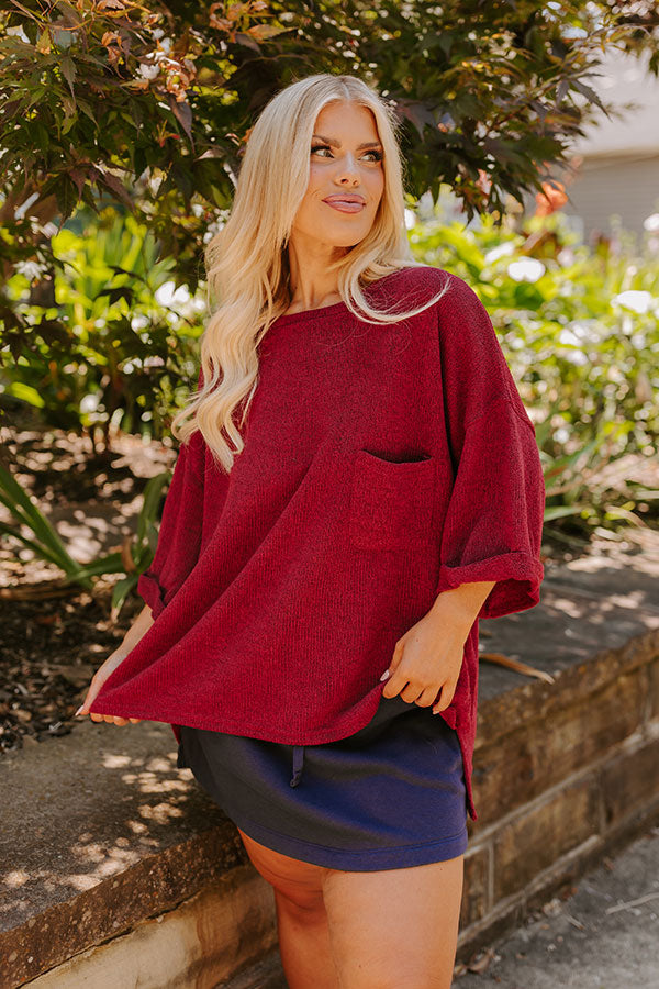 Premium Vineyard Vibes Knit Top – Wine Curves Edition