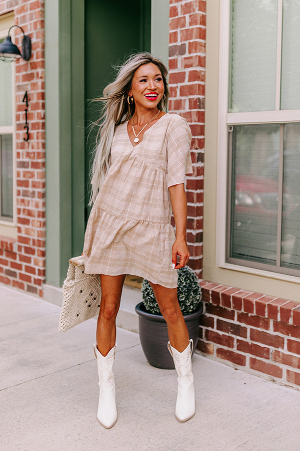 Ultimate Flowy Babydoll Dress - Iced Latte