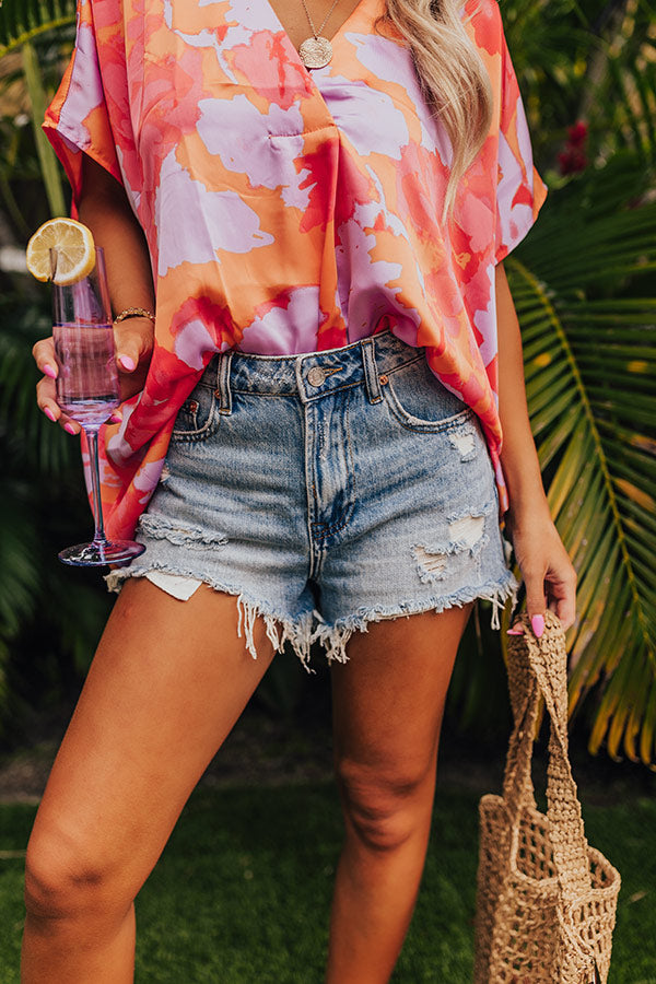 Ultimate Jillie High Waist Distressed Denim Shorts