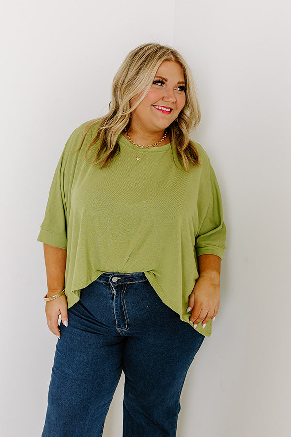 Ultimate Lime Punch Curves Shift Top - Trendy & Comfortable