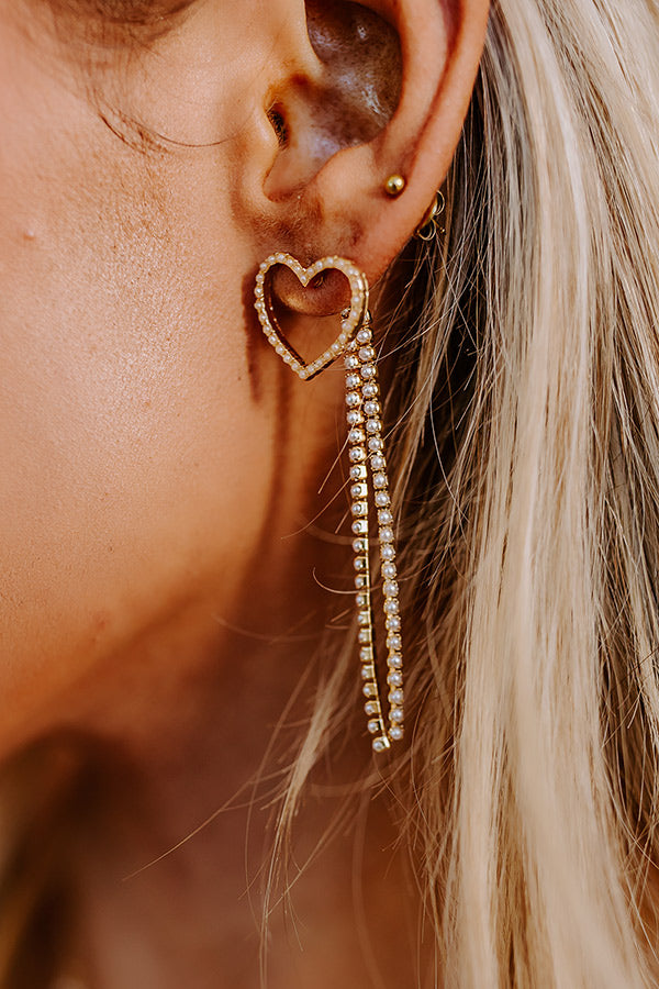 Ultimate Romance Heart Pearl Earrings