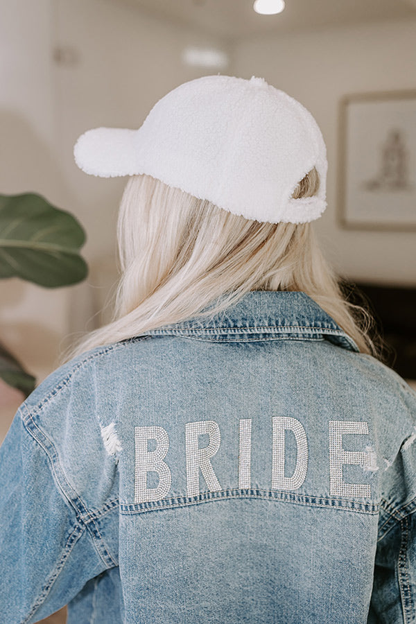 Premium Bride Embroidered Sherpa Baseball Cap - Ultimate Wedding Accessory