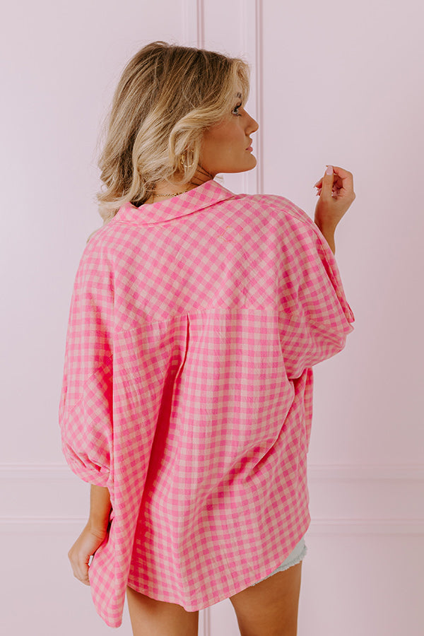 Vacay Ways Premium Oversized Button-Up Shirt