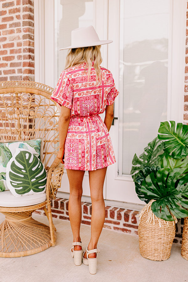 Premium Vacay Mode Satin Romper - Ultimate Comfort in Pink