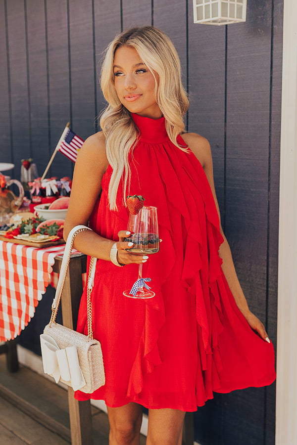 Ultimate Red Ruffle Mini Dress for Date Night & Parties