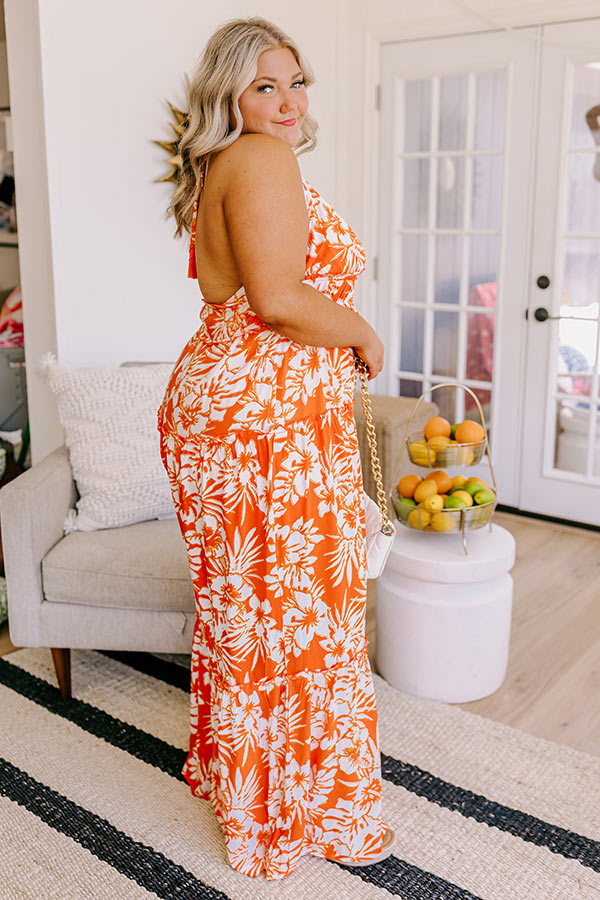 Premium Honolulu Vacation Floral Jumpsuit for Curves