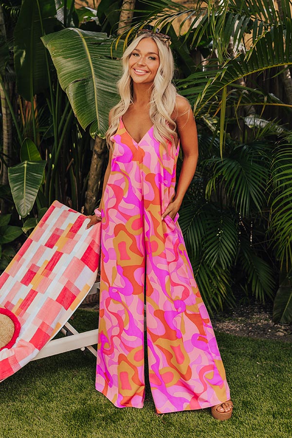 Ultimate Tulum Dreaming Jumpsuit - Vibrant Pink