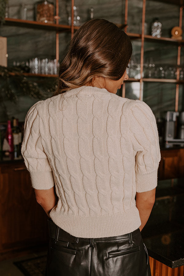 Premium Uptown Elegance Embellished Sweater Top