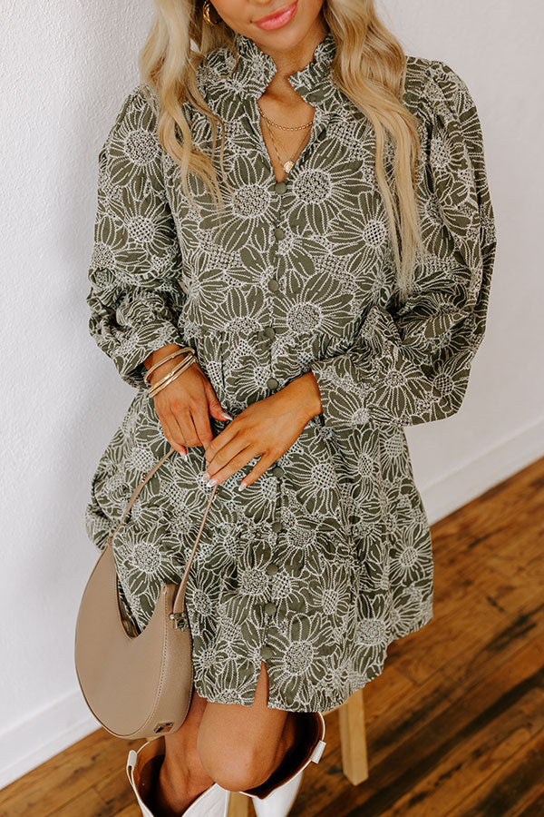 Premium Embroidered Floral Mini Dress - Ultimate Charm