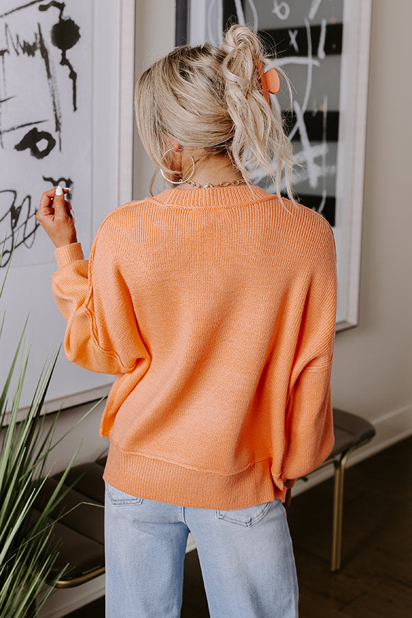 Premium Nectarine Knit Sweater - Ultimate Road Trip Essential