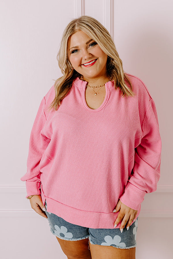 Premium Pink Curves Shift Top: Ultimate Casual Style