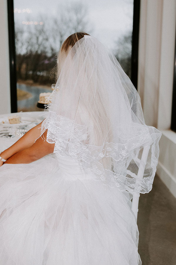 Premium Heart First Lace Veil - Bridal Elegance Redefined