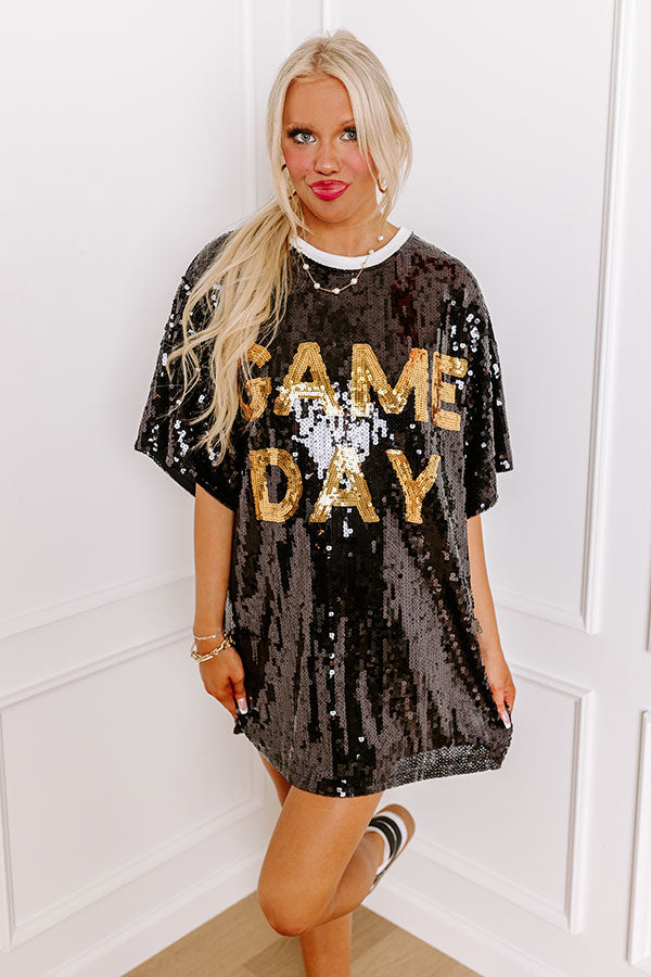 Ultimate Gameday Sequin Tunic - Black Edition