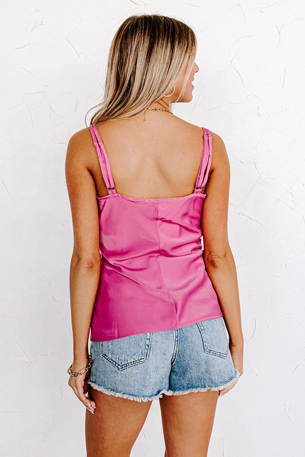 Ultimate Romance Pink Satin Tank