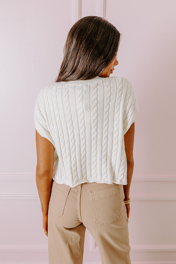 Ultimate Destiny Knit Top - Ivory Elegance