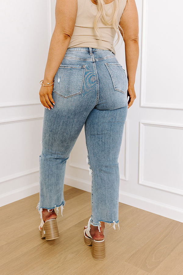 Lovervet Callie Premium High Waist Distressed Flare Jeans