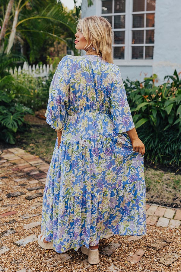 Premium Periwinkle Floral Maxi Dress - Ultimate Comfort & Style