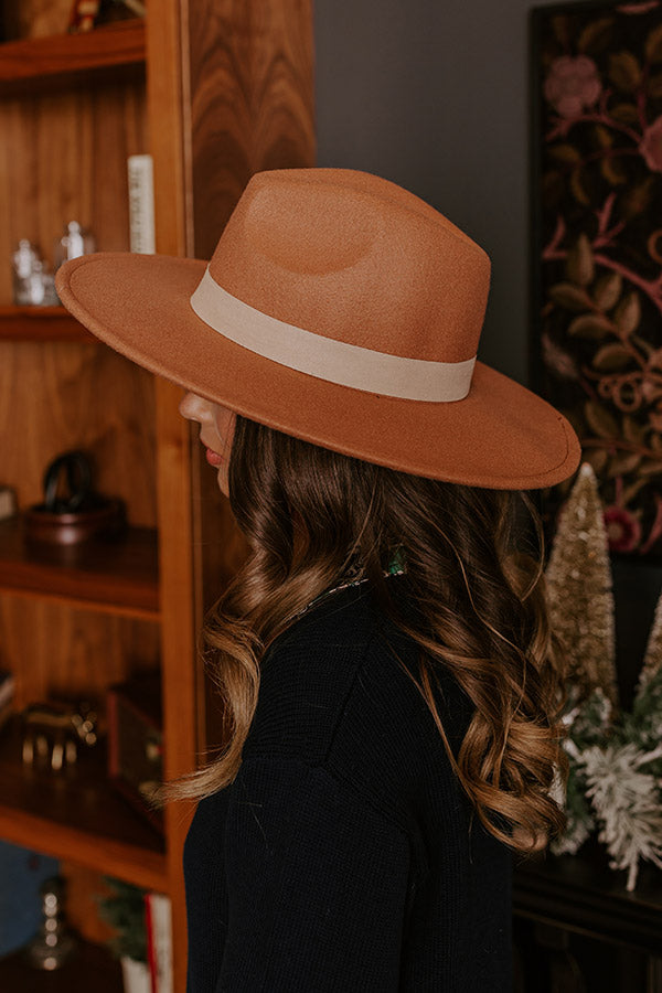Fall Vibes Felt Fedora in Tan