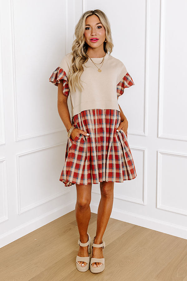 Ultimate Plaid Charm Mini Dress