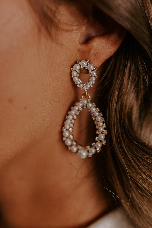 Ultimate Glam Pearl Drop Earrings