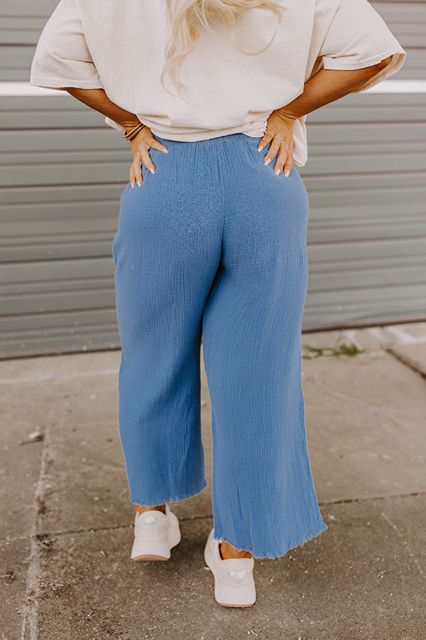 Premium Sandy Coast High Waist Pants - Blue Curves Edition