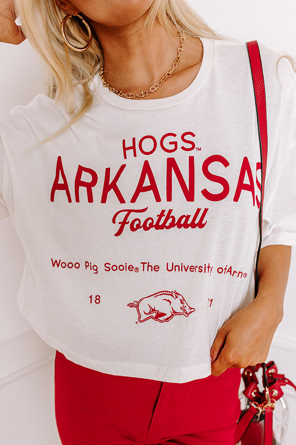 Premium Arkansas Razorbacks Graphic Crop Tee - Ultimate Game Day Style