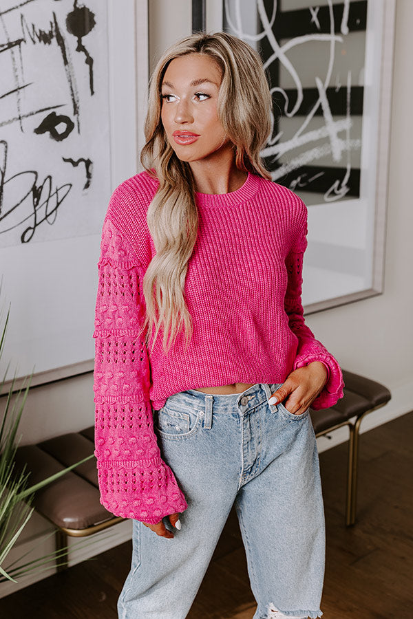 Ultimate Cityscape Charm Knit Sweater - Hot Pink