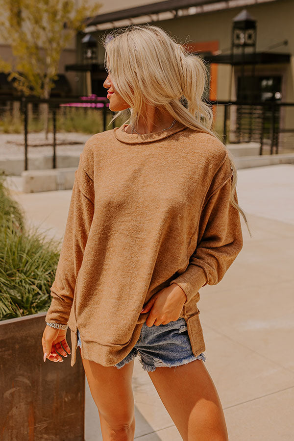 Ultimate Cozy Oversized Sweater in Dark Camel - Premium Softness & Style