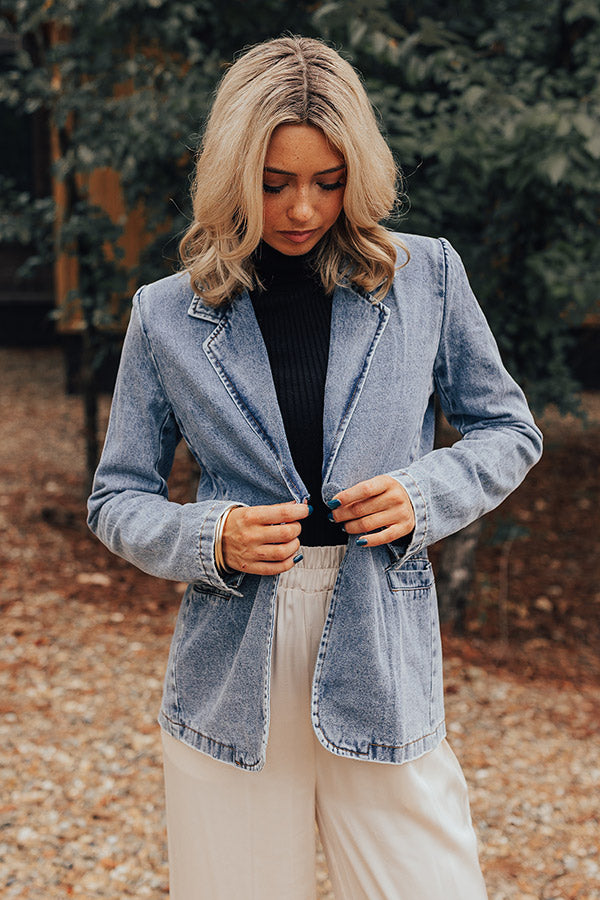 Premium Soho Denim Blazer - Ultimate Fall Fashion Essential