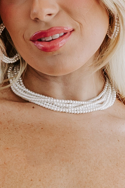 Premium Love At First Sight Layered Pearl Choker