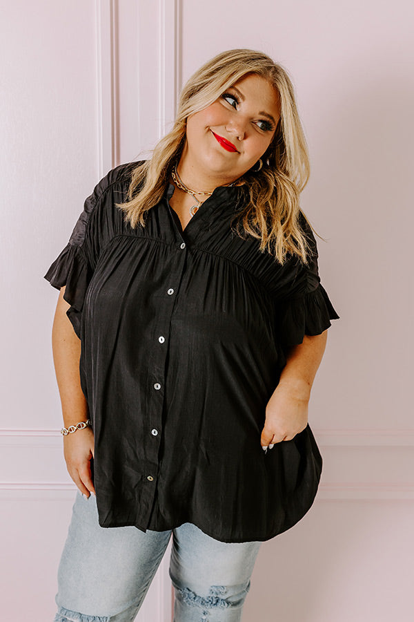 Ultimate Summer Breeze Shift Top - Black Curves