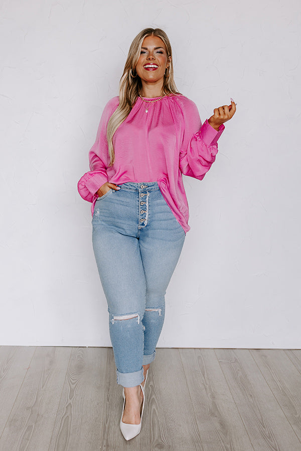 Premium Guava Elegance Shift Top