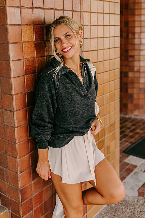 Premium Mountain Lodge Sweatshirt - Ultimate Cozy Charcoal Style