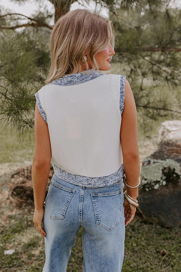 Premium Yacht Club Cutie Top - Nautical Chic Sleeveless