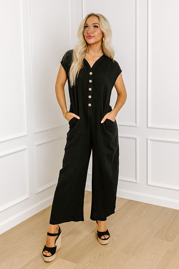 Premium Coastal Travels Jumpsuit - Ultimate Black Edition