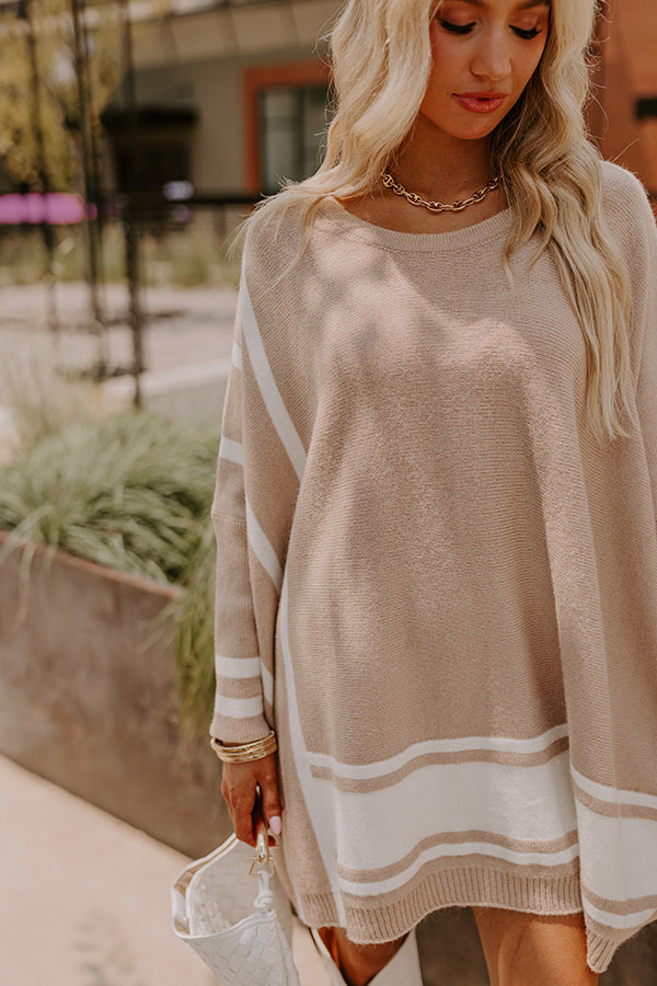 Premium Oversized Sweater in Iced Latte - Ultimate Cozy Chic