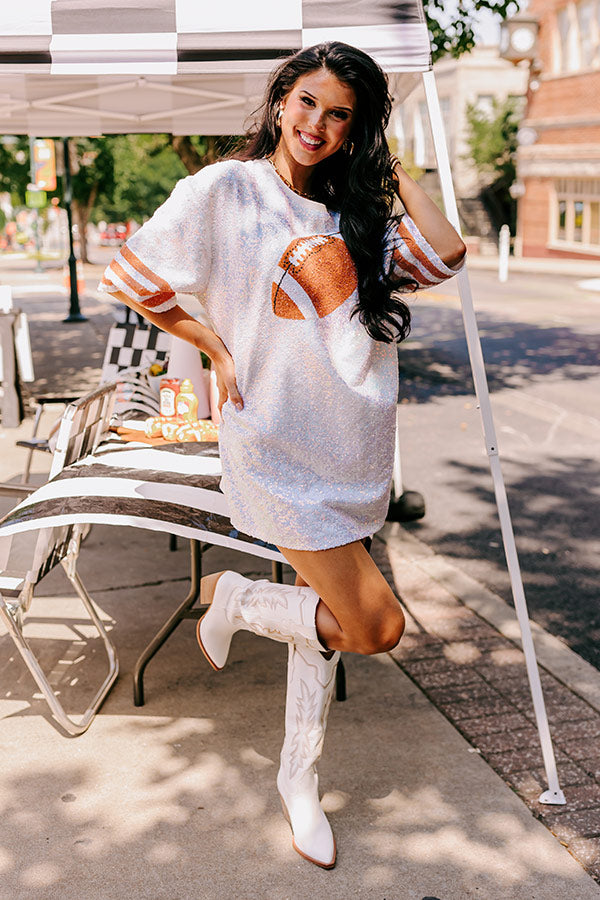 Ultimate Tailgate Glam Sequin T-Shirt Dress