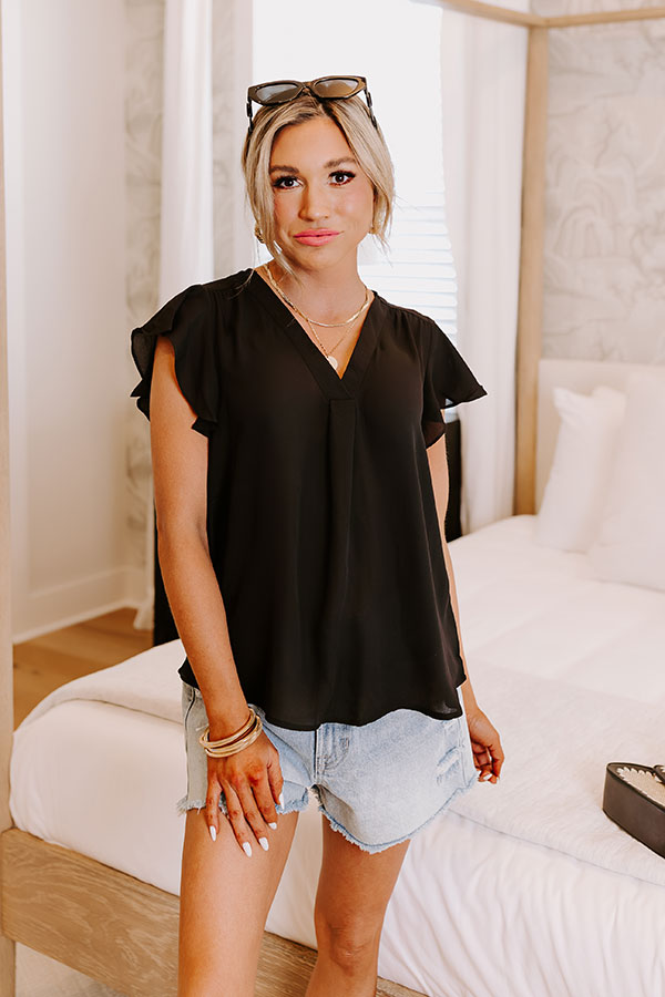 Premium Martini Meetup Shift Top - Ultimate Black Elegance