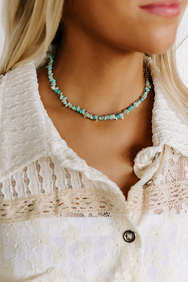 Premium Seaside Bliss Layered Necklace in Green - Boho Style Essential