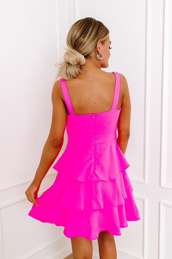 Ultimate Glam Mini Dress - Hot Pink