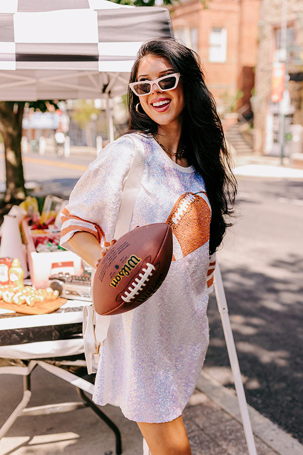 Ultimate Tailgate Glam Sequin T-Shirt Dress