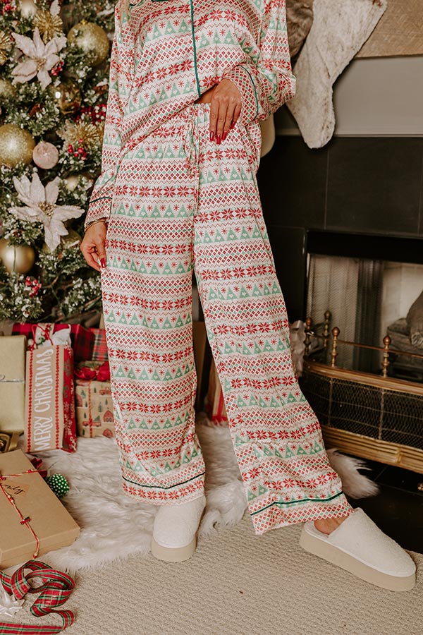 Premium Christmas Morning Satin Pajama Pants - Ultimate Holiday Comfort