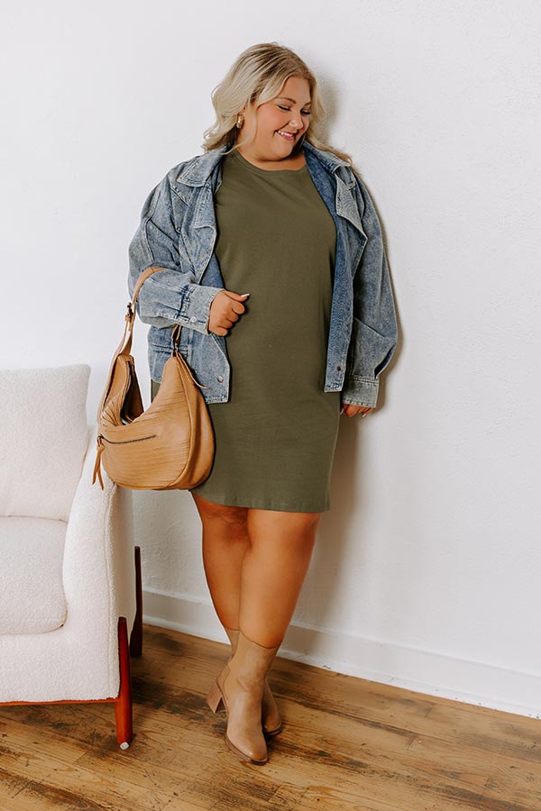 Ultimate Olive Curves Casual Mini Dress