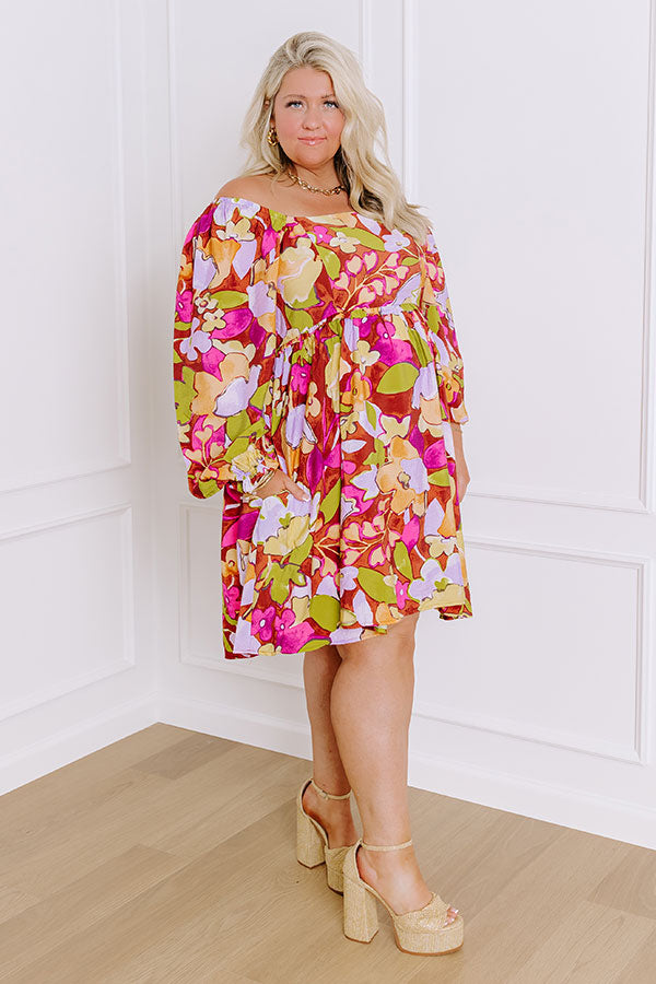 Premium Floral Mini Dress - Ultimate Comfort & Style