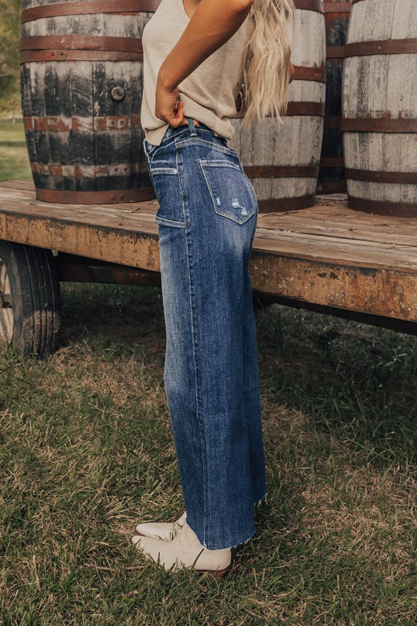 Ultimate High Waist Wide Leg Jean - Premium Dark Wash