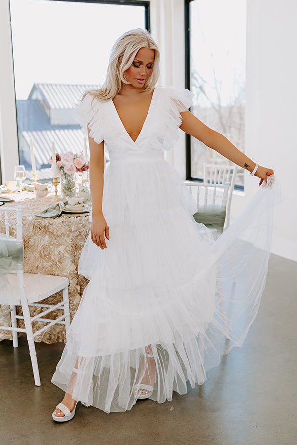 Ultimate Wedding Bells Tulle Maxi Dress - Elegant & Flowy