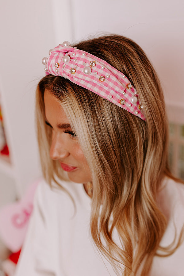 Premium Pink Pearl Embellished Headband – Ultimate Style Upgrade